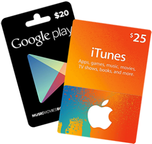 Itunes Giftcard, Google Play Giftcard, USD, Ginta Stone, Cheap, Discounted